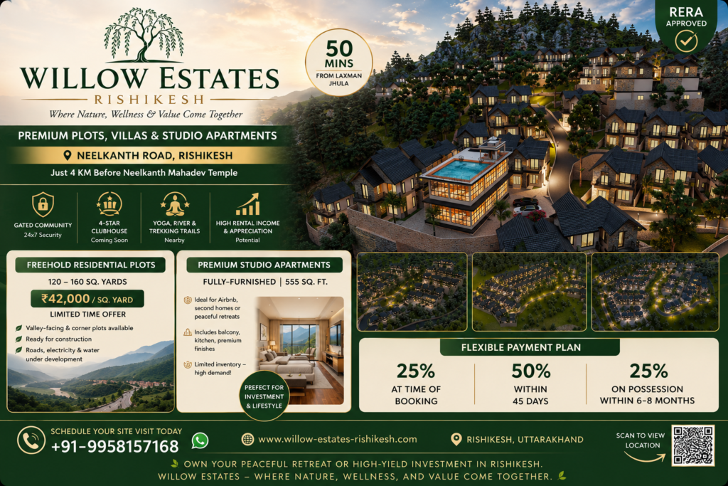 Willow Estates Rishikesh, Willow Estates Rishikesh: Premium Plots, Villas & Apartments